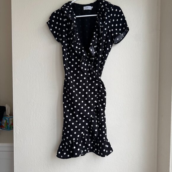 Revolve Lioness Polka Dot Wrap Dress - Picture 3 of 5